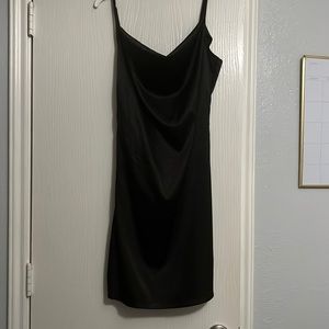 SHEIN Black Silky Dress